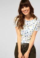 Flower Aop T-shirt - Vanilla White