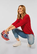 Structured Summer Sweater - Vibrant Red