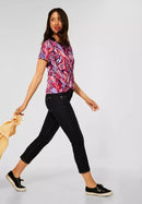 Printed Jersey Tunic - Cherry Red