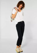 Shirt With Shiny Stripes - White