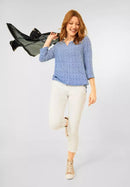 Minimal Print Blouse - Vanilla White