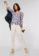 Print Tunica Blouse - Vanilla White