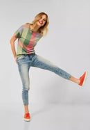 Multicolor Check Shirt - Sunset Coral