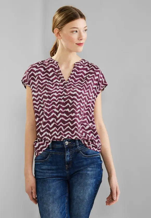 Splitneck Shirtblouse - Tamed Berry