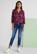 Bamika All Over Print Blouse - Tamed Berry