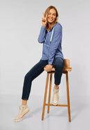 Striped Ottoman Sweatjacket - Regatta Blue