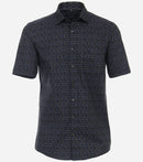 Comfort Fit Short Sleeve Print Shirt - Light Blue