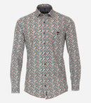 Print Leisure Long Sleeve Shirt - Turquoise