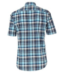 Short Sleeve Check Shirt - Turquoise