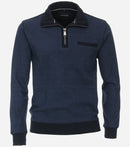 Contrast Collar 1/2 Zip Jumper - Navy