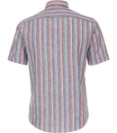 Short Sleeve Button Down Stripe Shirt - Light Blue