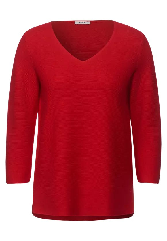 Structured Summer Sweater - Vibrant Red