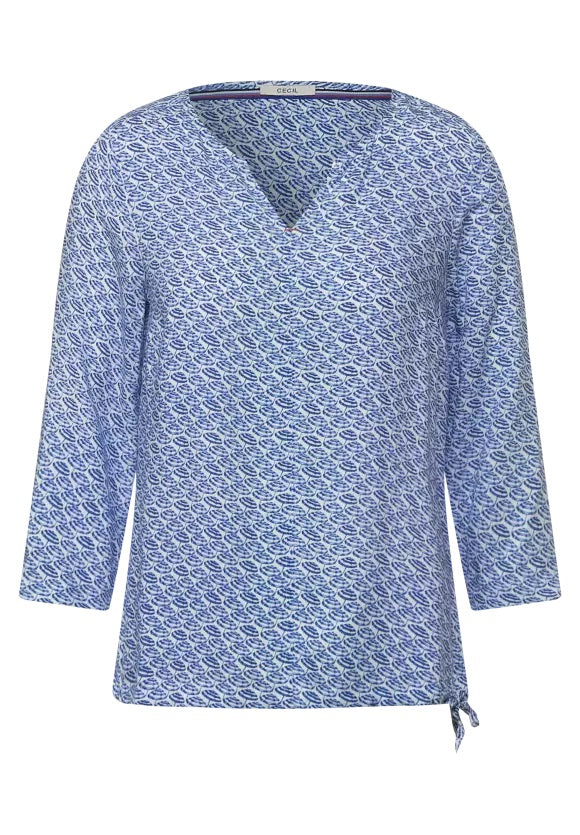 Minimal Print Blouse - Vanilla White