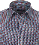 Long Sleeve Print Shirt - Red