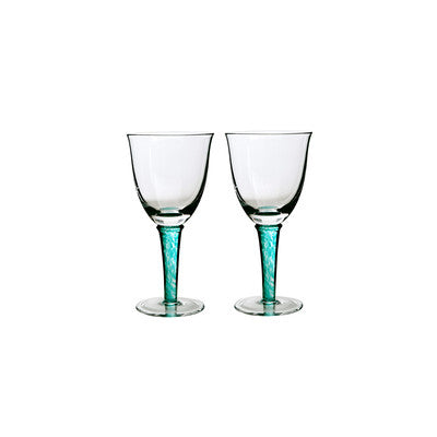 White Wine Glass Set of 2 - Greenwich / Regency Green