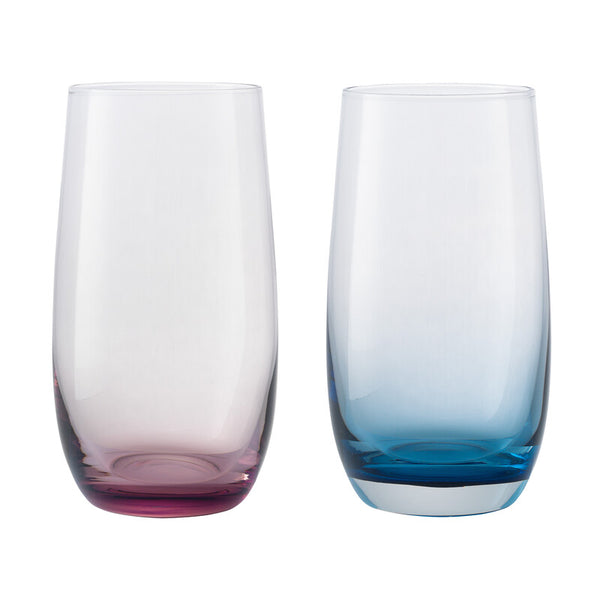 Colours Large Tumblers Pink/Blue Set Of 2
