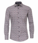 Long Sleeve Print Shirt - Red