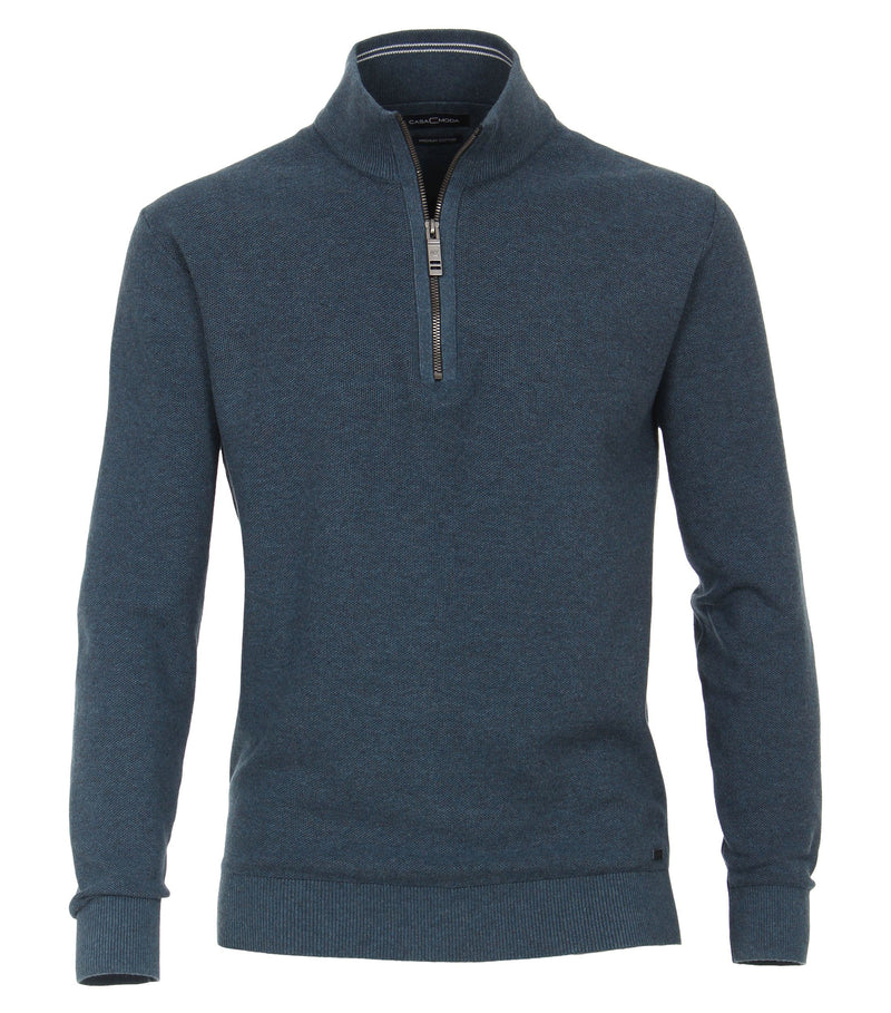 Pattern Troyer 1/4 Zip Pullover - Moroccan Blue