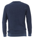 Casa Moda Pattern Crew Neck Pullover - Denim Blue