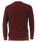 Casa Moda Pattern Crew Neck Pullover - Rhubarb
