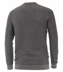 Casa Moda Pattern Crew Neck Pullover - Night Blue