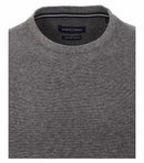 Casa Moda Pattern Crew Neck Pullover - Night Blue