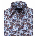Print Button Down Casual Shirt - Light Blue