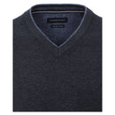 Plain V-Neck Pullover - Navy