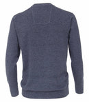 Plain V-Neck Pullover - Blue
