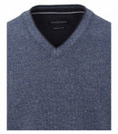 Plain V-Neck Pullover - Blue