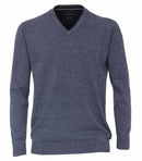 Plain V-Neck Pullover - Blue