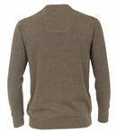 Plain V-Neck Pullover - Green