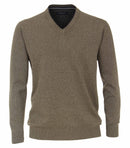 Plain V-Neck Pullover - Green