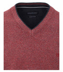 Plain V-Neck Pullover - Green