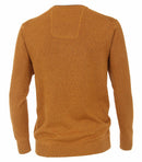 Plain V-Neck Pullover - Yellow