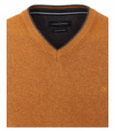 Plain V-Neck Pullover - Yellow