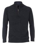Plain Troyer 1/4 Zip Pullover - Navy