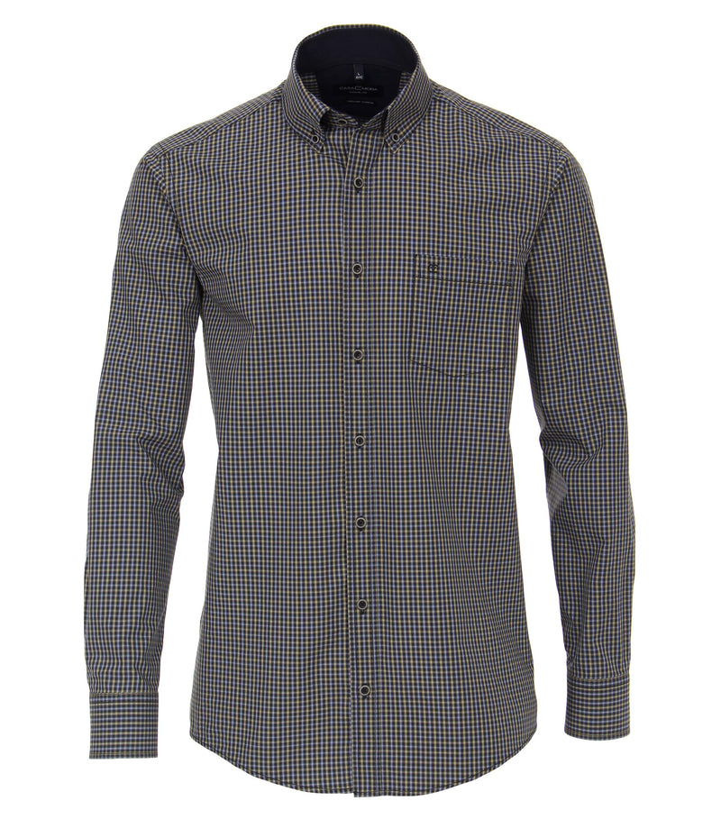 Check Button Down Casual Shirt - Antracite