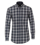 Check Button Down Casual Shirt - Antracite