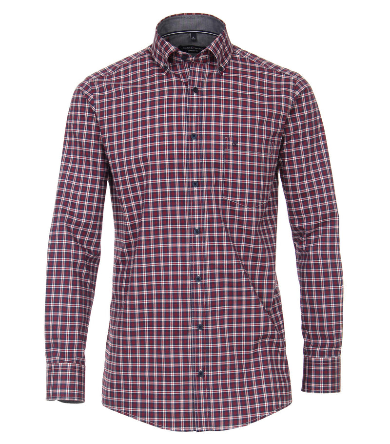 Check Button Down Comfort Shirt - Red
