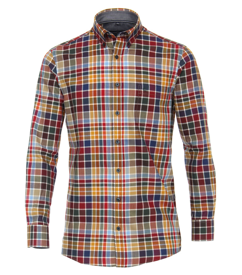 Check Button down Comfort Shirt - Red