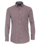 Check Button Down Comfort Shirt - Tangarine