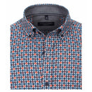 Print Button Down Comfort Shirt - Dark Petrol