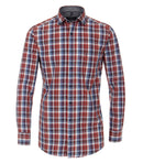 Check Comfort Shirt - Tangarine