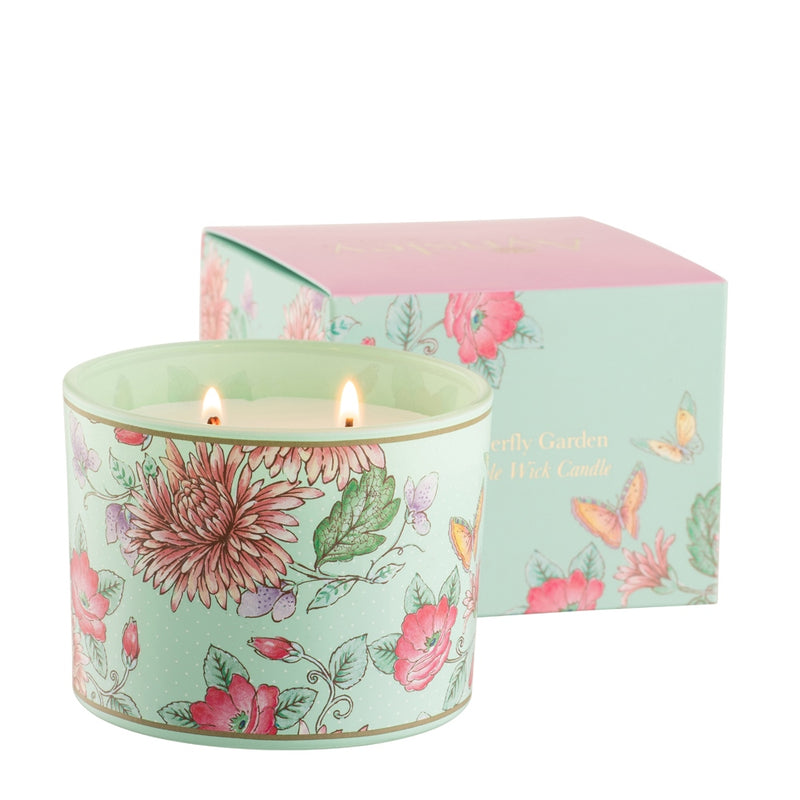 Butterfly Garden Double Wick Candle