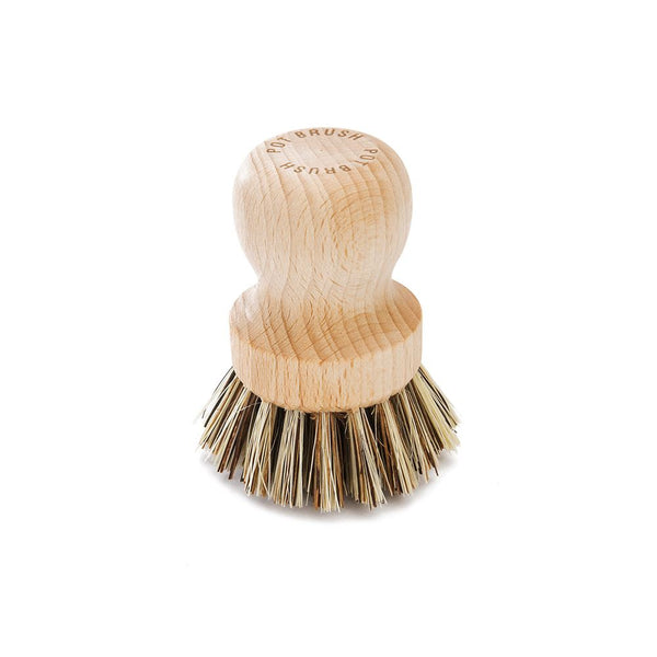 Clean Pot Brush With Stiff Plant Fibre Bristles