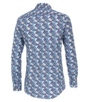 Print Leisure Long Sleeve Shirt - Light Blue