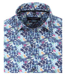 Print Leisure Long Sleeve Shirt - Light Blue