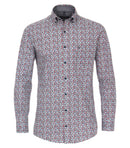 Print Leisure Long Sleeve Shirt - Light Blue