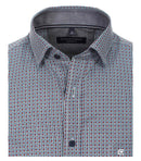 Print Leisure Long Sleeve Shirt - Light Blue